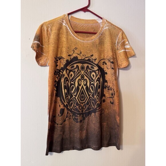 Twilight Saga 2009 New Moon Tribal Wolf Pack Tattoo Sublimated T Shirt Jr Sz XL - Picture 1 of 9